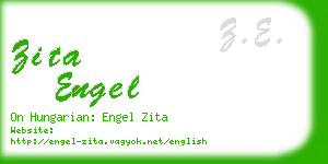 zita engel business card